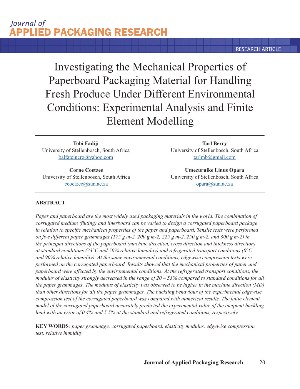 Investigating the Mechanical Properties of Paperboard Packaging