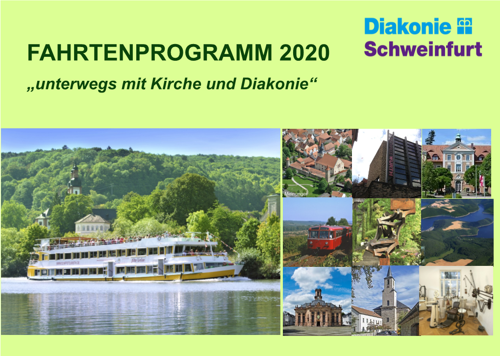 FAHRTENPROGRAMM 2020 „Unterwegs Mit Kirche Und Diakonie“