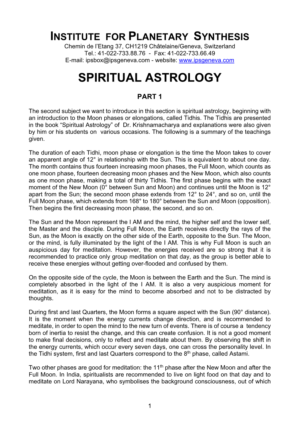 Spiritual Astrology