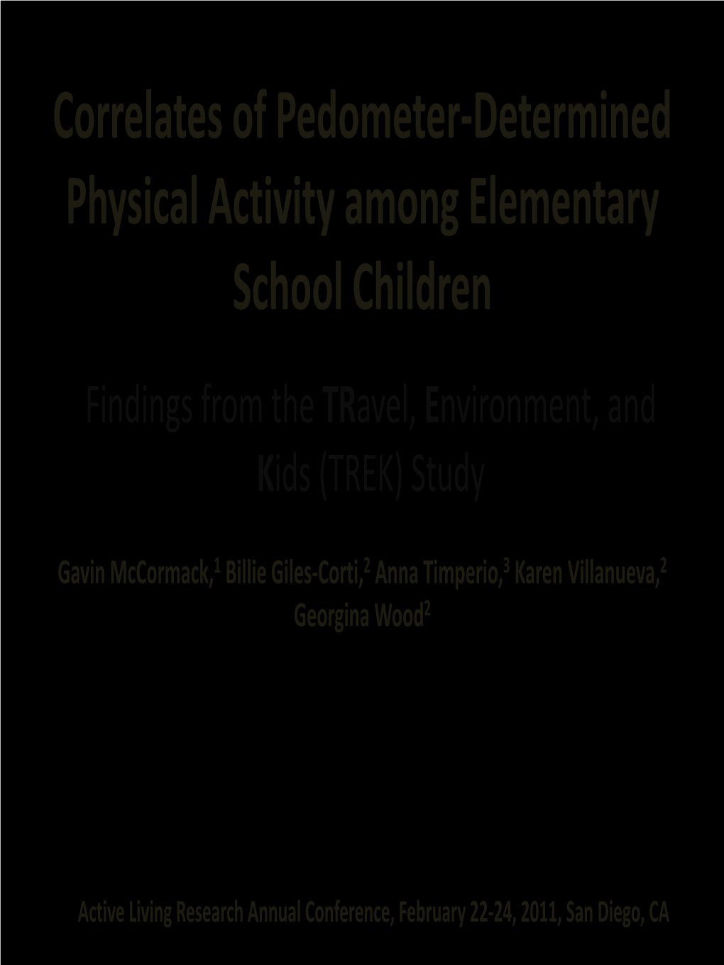 Correlates of Pedometer-Determined Physical Activity Among Elementary