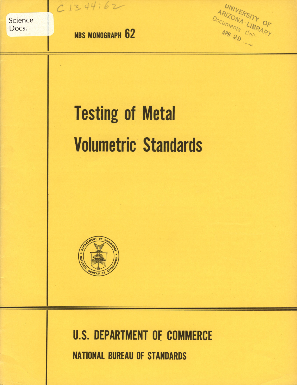 Testing of Metal Volumetric Standards