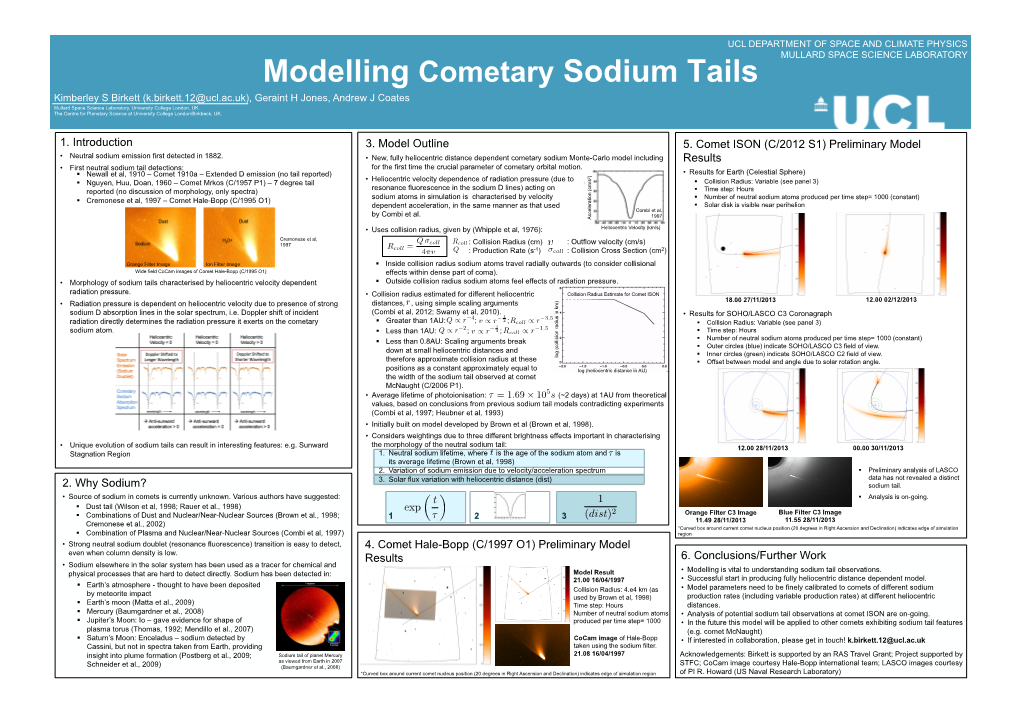 Modelling Cometary Sodium Tails