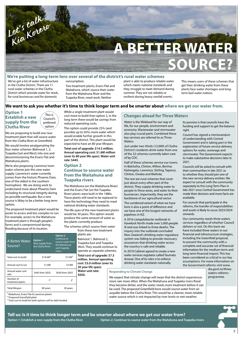 A Better Water Source? from the Consultation Document