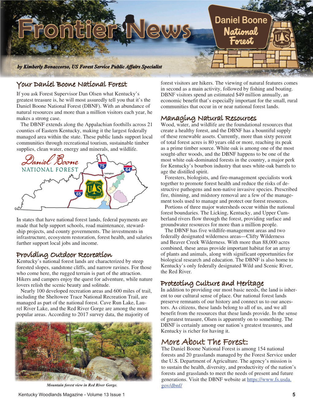 Frontier News: Daniel Boone National Forest