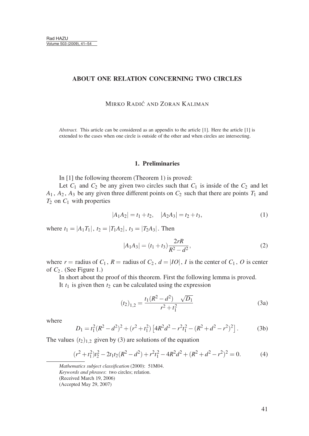 (Theorem 1) Is Proved