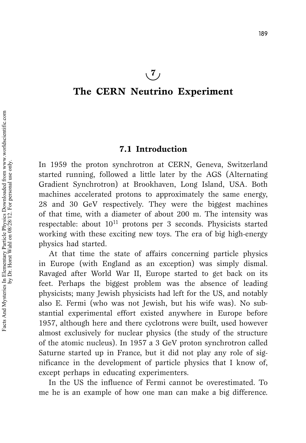 The CERN Neutrino Experiment