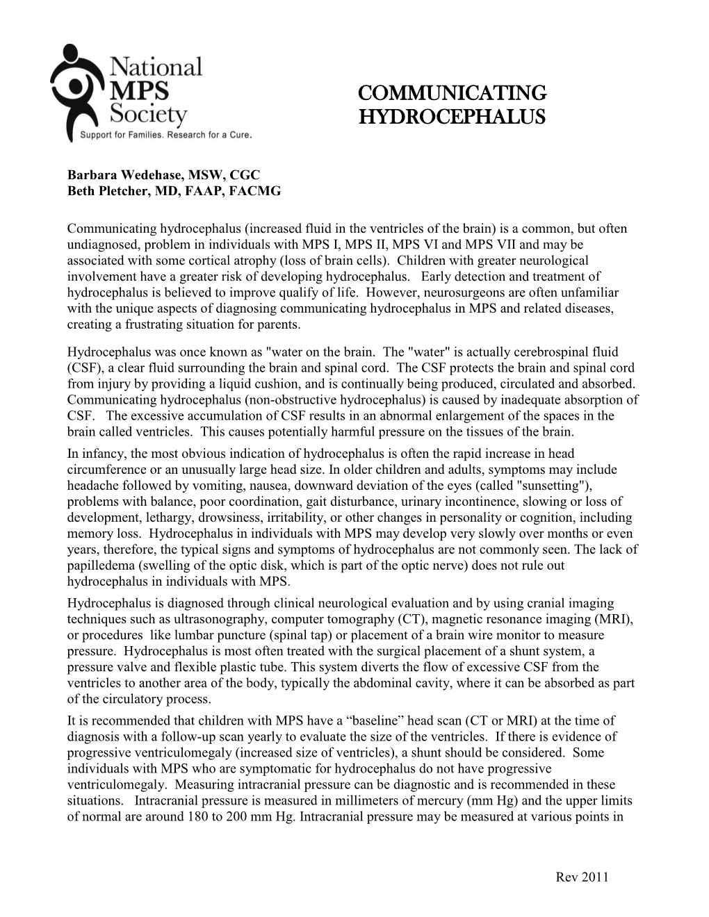 Communicating Hydrocephalus