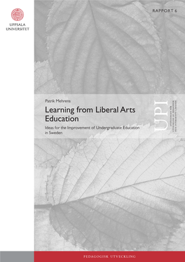 LEARNING from LIBERAL ARTS EDUCATION Porary Theory and Practice