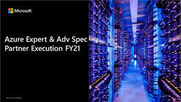 Azure Expert & Adv Spec Partner Execution FY21