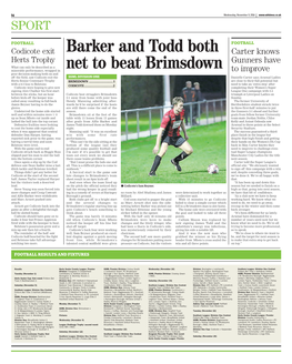 Barker and Todd Both Net to Beat Brimsdown