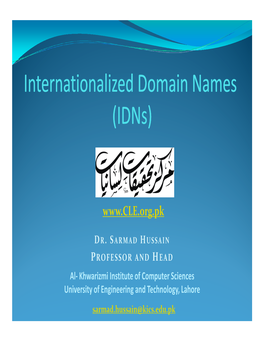 Internationalized Domain Names (Idns)