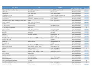 Approved Songs List