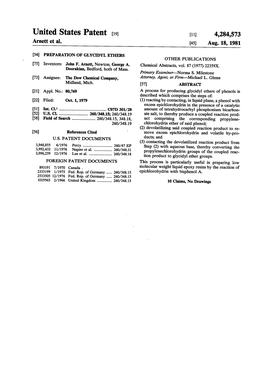 United States Patent (19) (11) 4,284,573 Arnett Et Al