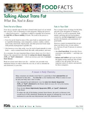 Talking About Trans Fat: What You Need to Know