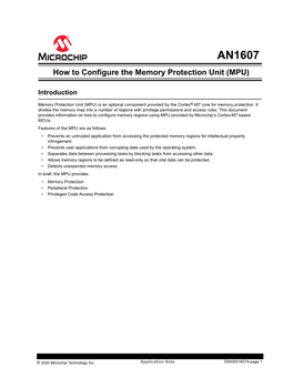 How to Configure Memory Protection Unit (MPU)