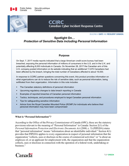 Spotlight On… Protection of Sensitive Data Including Personal Information