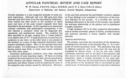 Annular Pancreas: Review and Case Report W