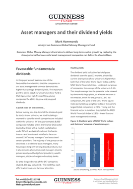 Asset Managers and Their Dividends