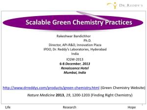 Scalable Green Chemistry Practices
