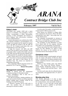 Contract Bridge Club Inc