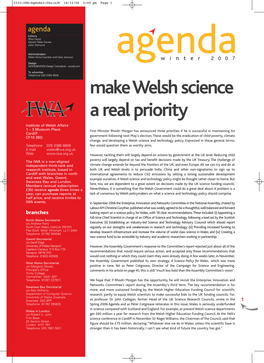 Make Welsh Science a Real Priority