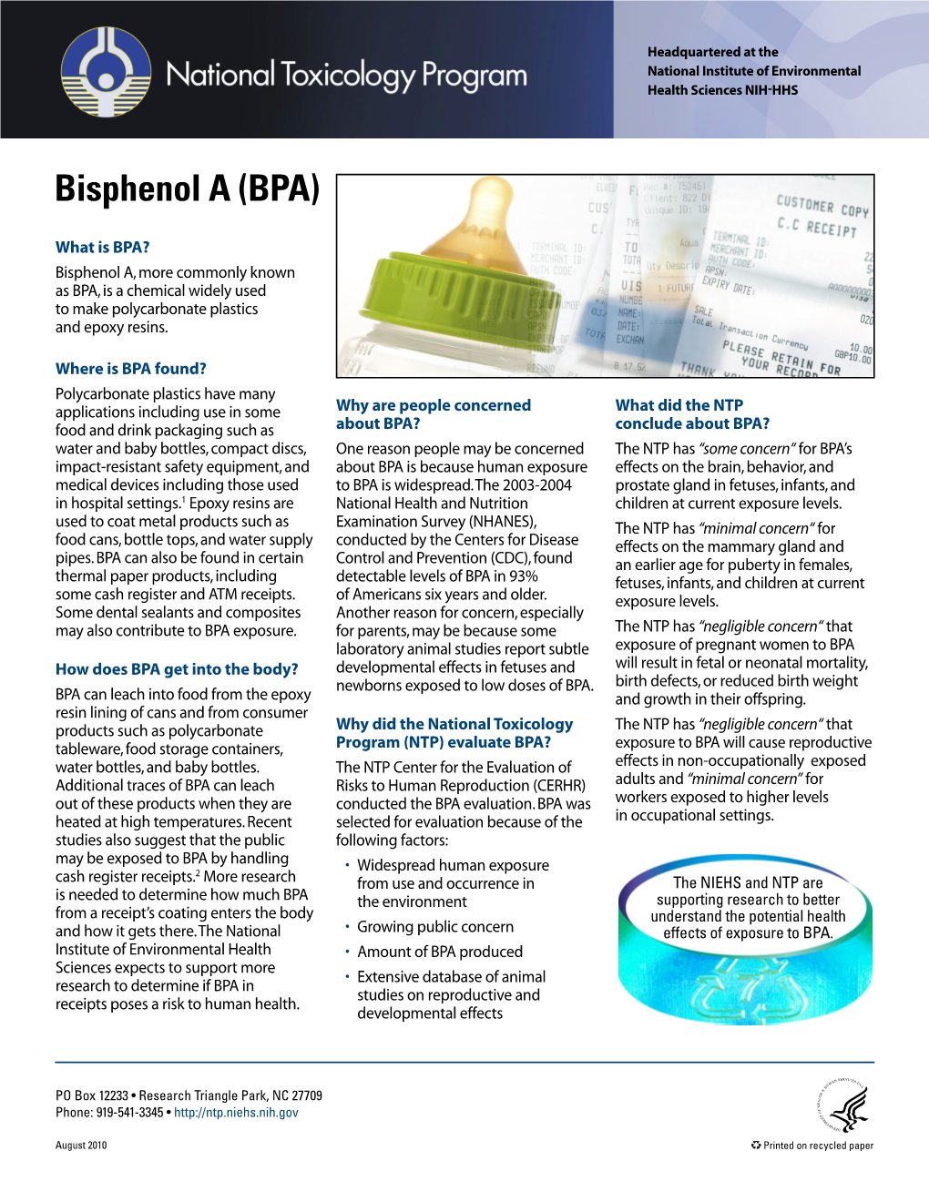 Bisphenol a (BPA) (PDF)