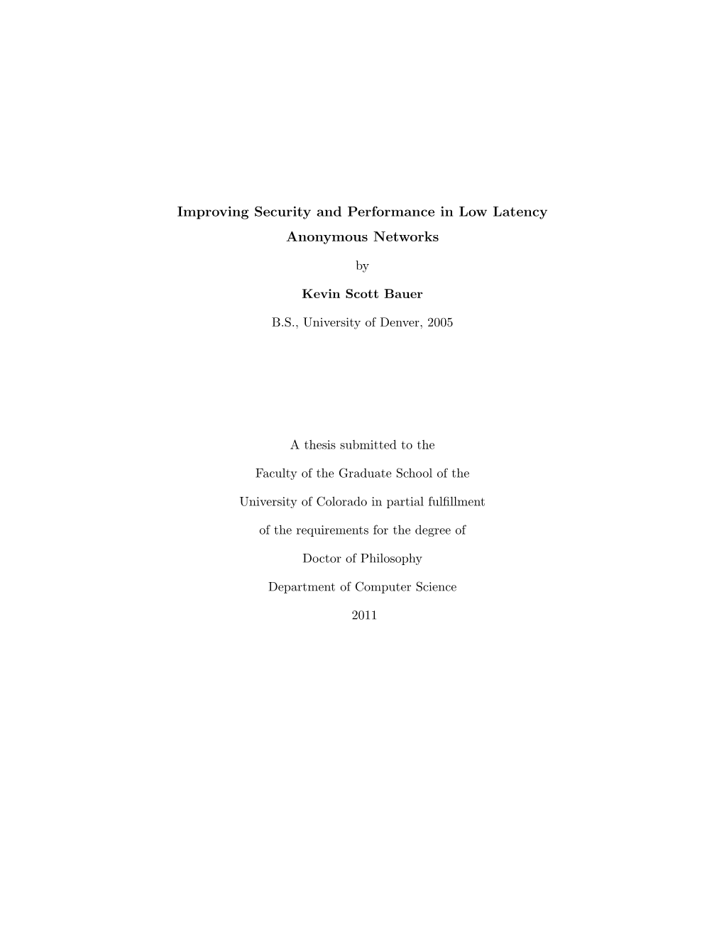 Improving Security and Performance in Low Latency Anonymous Networks