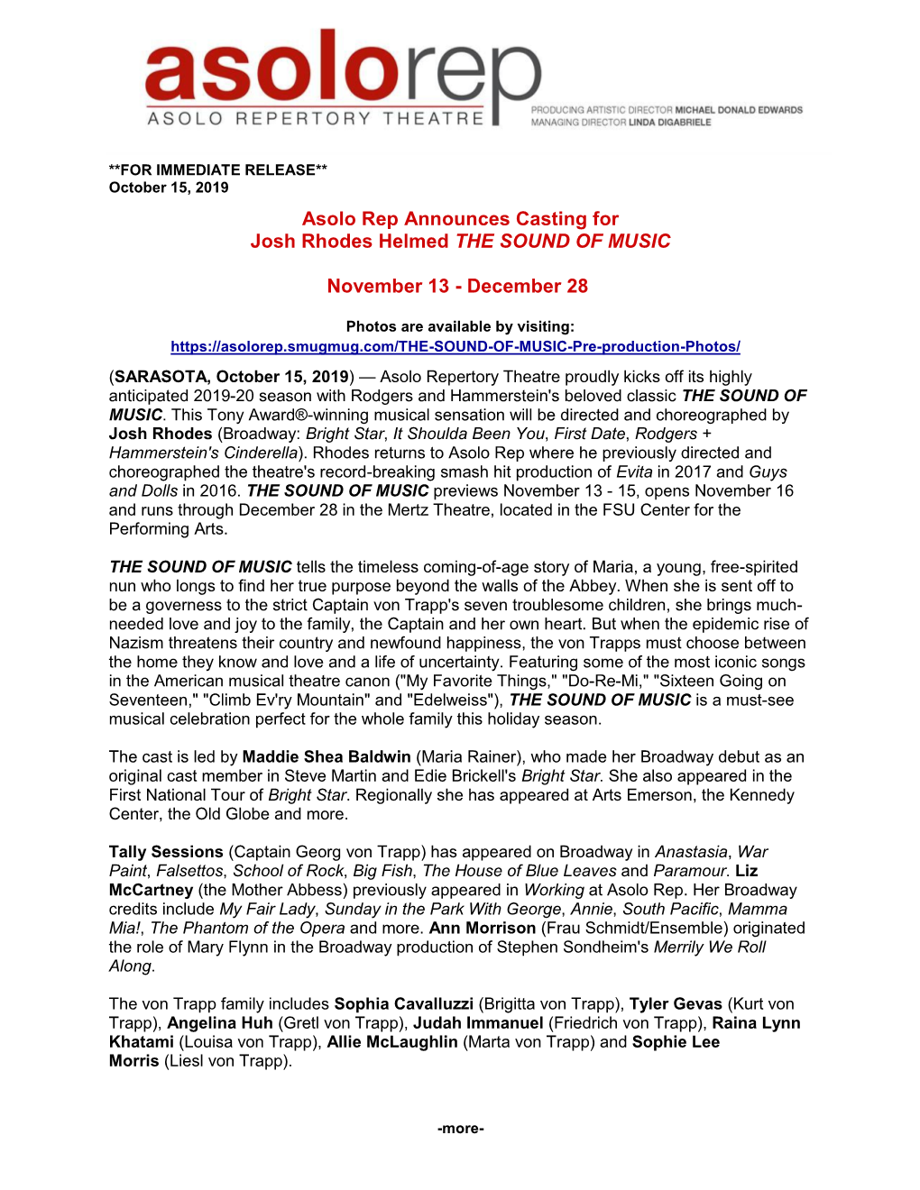 Press Release the Sound of Music.Pdf