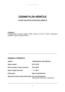 Územní Plán Němčice