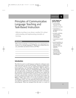 Principles of Communicative Language Teaching and Task-Based Instruction 3