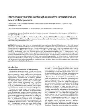 Minimizing Polymorphic Risk Through Cooperative Computational and Experimental Exploration