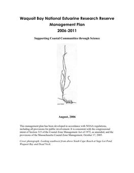 Waquoit Bay National Estuarine Research Reserve Management Plan 2006-2011
