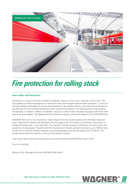 Fire Protection for Rolling Stock