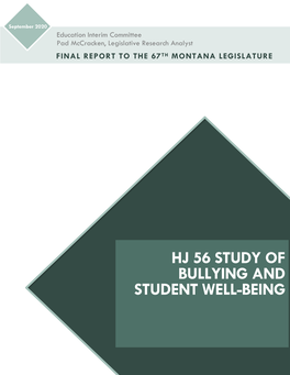 Hj 56 Study of Bullying and Student Well-Being