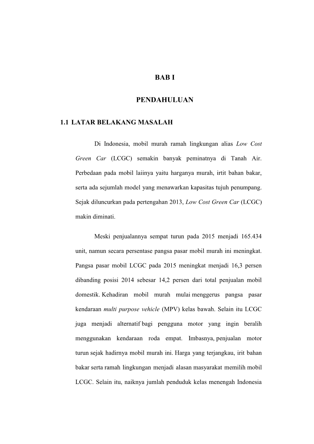 Di Indonesia, Mobil Murah Ramah Lingkungan Alias Low Cost