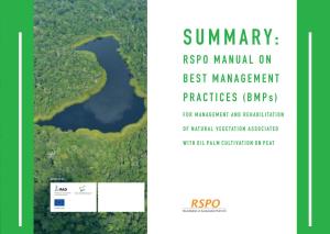 SUMMARY: RSPO MANUAL on BEST MANAGEMENT PRACTICES (Bmps)