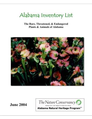 Alabama Inventory List