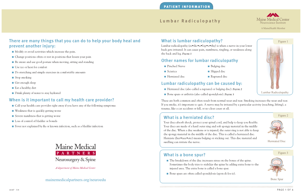 Lumbar Radiculopathy