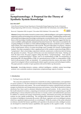 A Proposal for the Theory of Synthetic System Knowledge