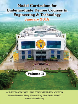 Model Curriculum for Undergraduate Degree Courses in Engineering Technology