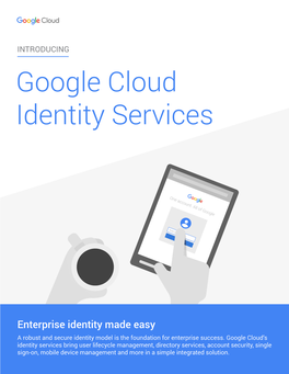 Google Cloud Identity Services