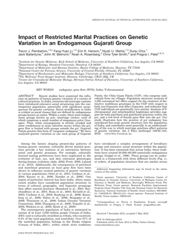 Impact of Restricted Marital Practices on Genetic Variation in an Endogamous Gujarati Group