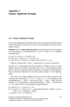 Linear Algebraic Groups