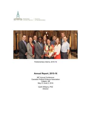 Annual Report, 2015-16