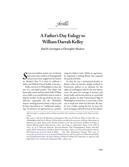 Arties a Father's Day Eulogy to William Darrah Kelley