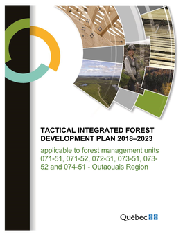 Tactical Integrated Forest Development Plan 2018–2023 Outaouais