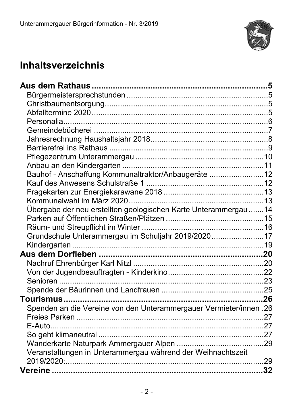 Inhaltsverzeichnis