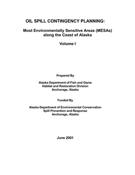 Oil Spill Contingency Planning