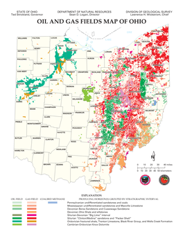 Oil and Gas Fields Map of Ohio
