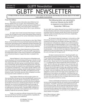 Glbtf Newsletter